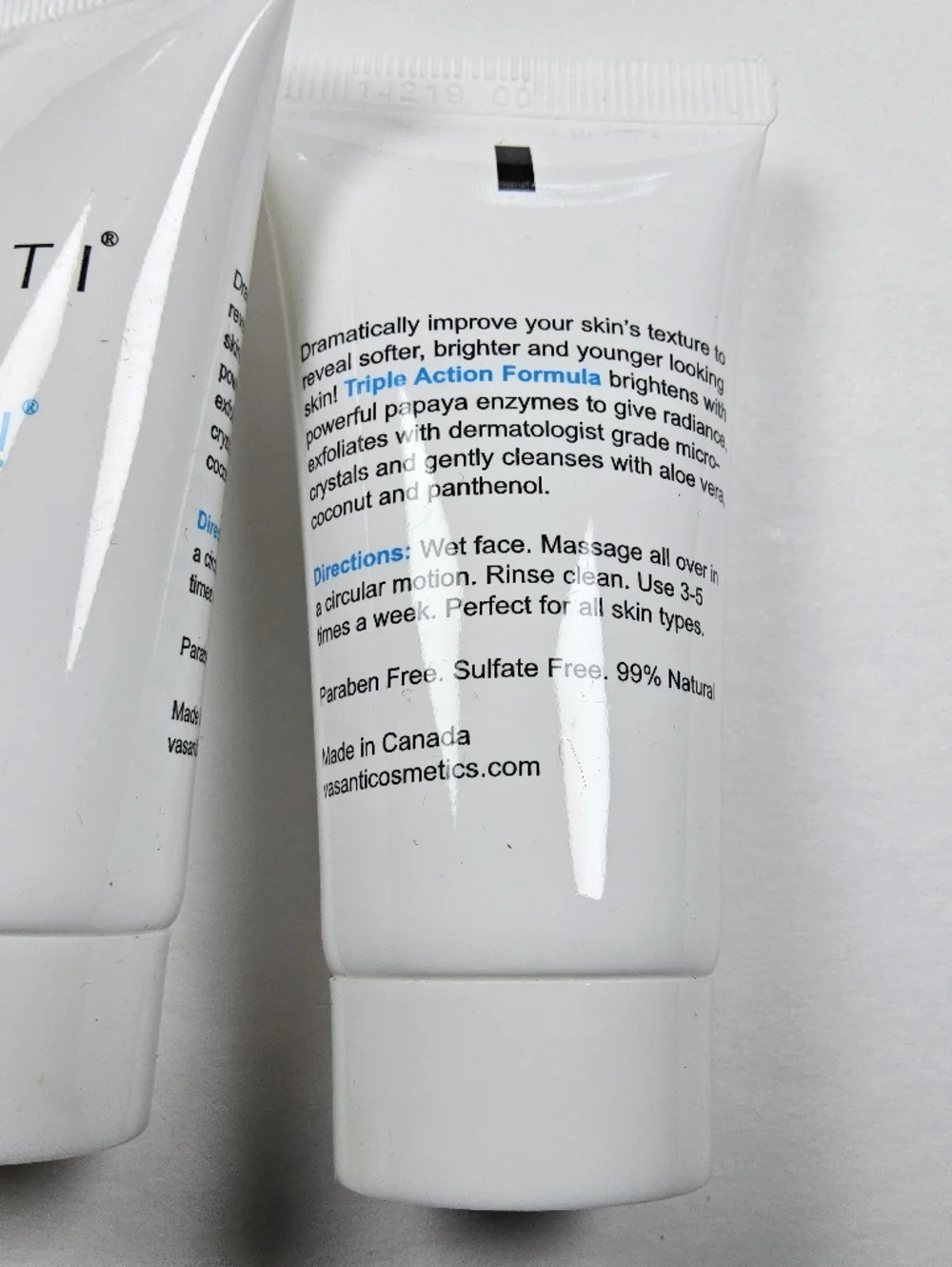 Lot Of 5- Vasanti BrightenUp! Enzymatic Face Rejuvenator - Picture 2 of 3